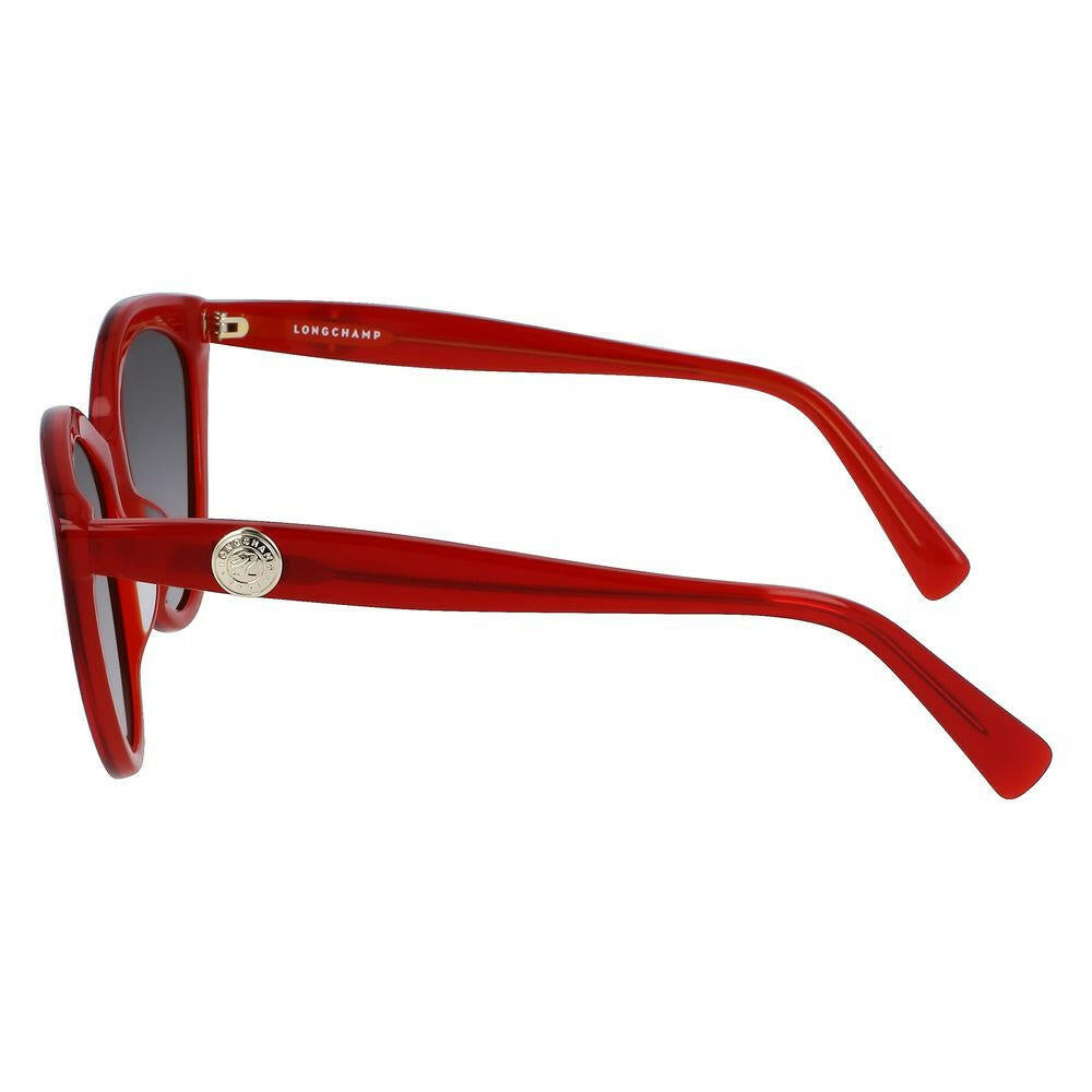 Longchamp Red Acetate Sunglasses.