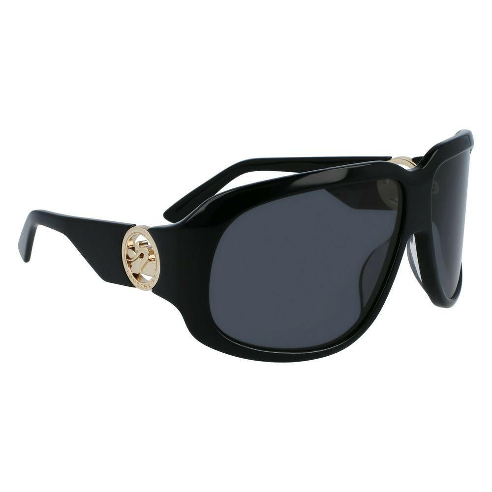 Longchamp Black Acetate Sunglasses.