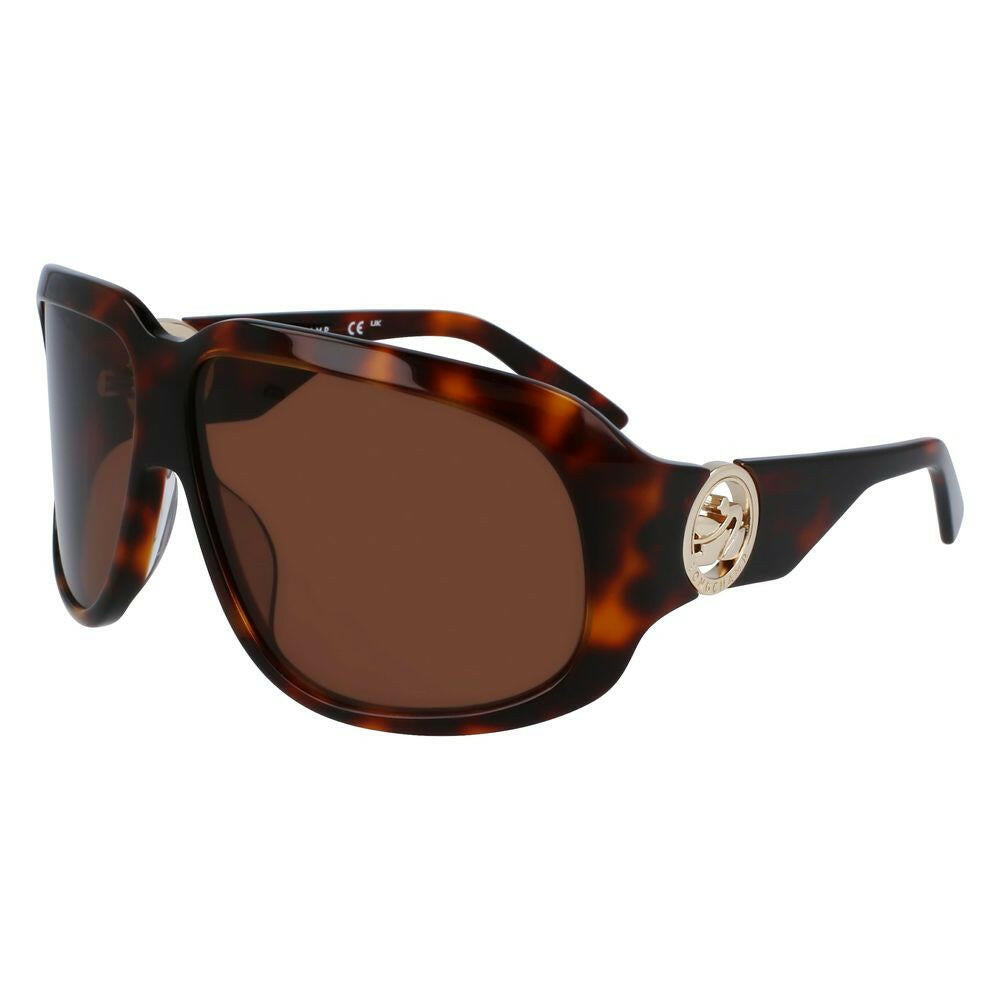 Longchamp Brown Acetate Sunglasses.