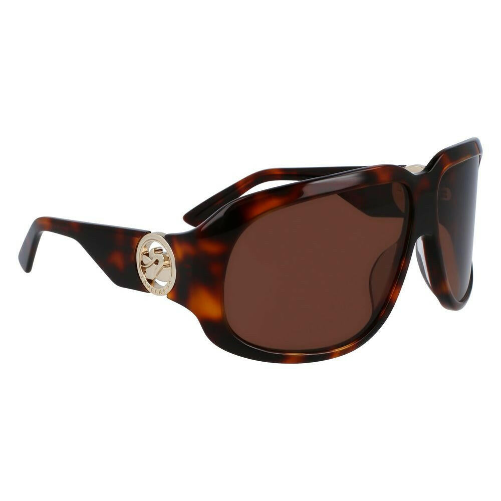 Longchamp Brown Acetate Sunglasses.