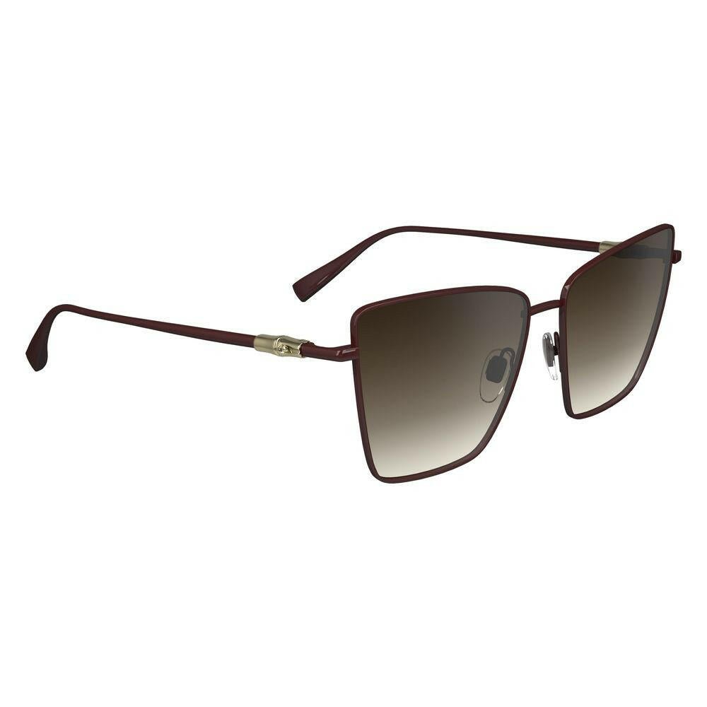 Longchamp Red Metal Sunglasses.