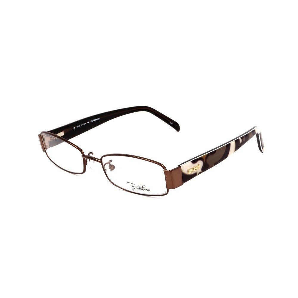 Emilio Pucci Brown Metal Frames.