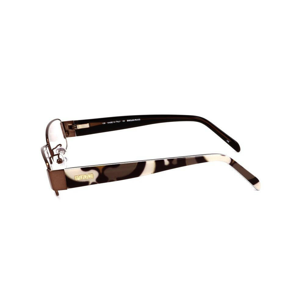 Emilio Pucci Brown Metal Frames.