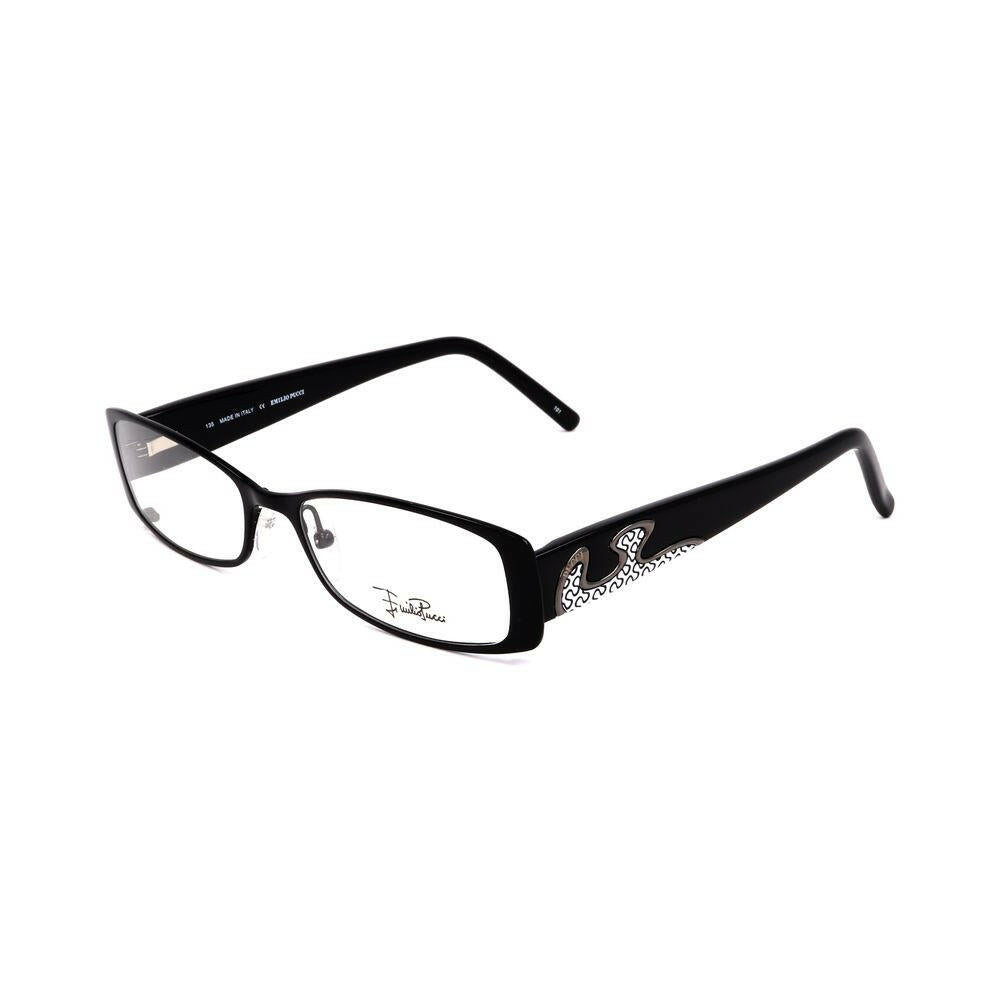 Emilio Pucci Black Metal Frames.