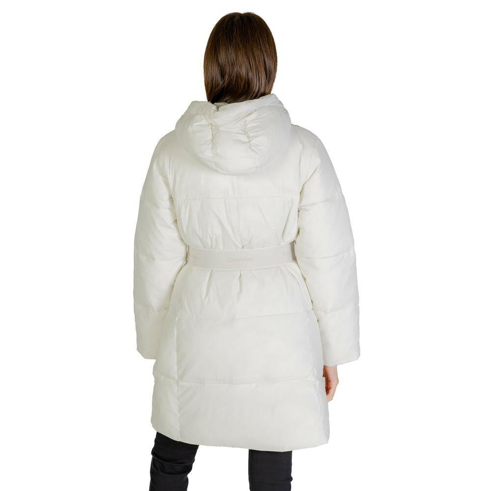 Calvin Klein Jeans Cream Nylon Jackets & Coat Calvin Klein Jeans