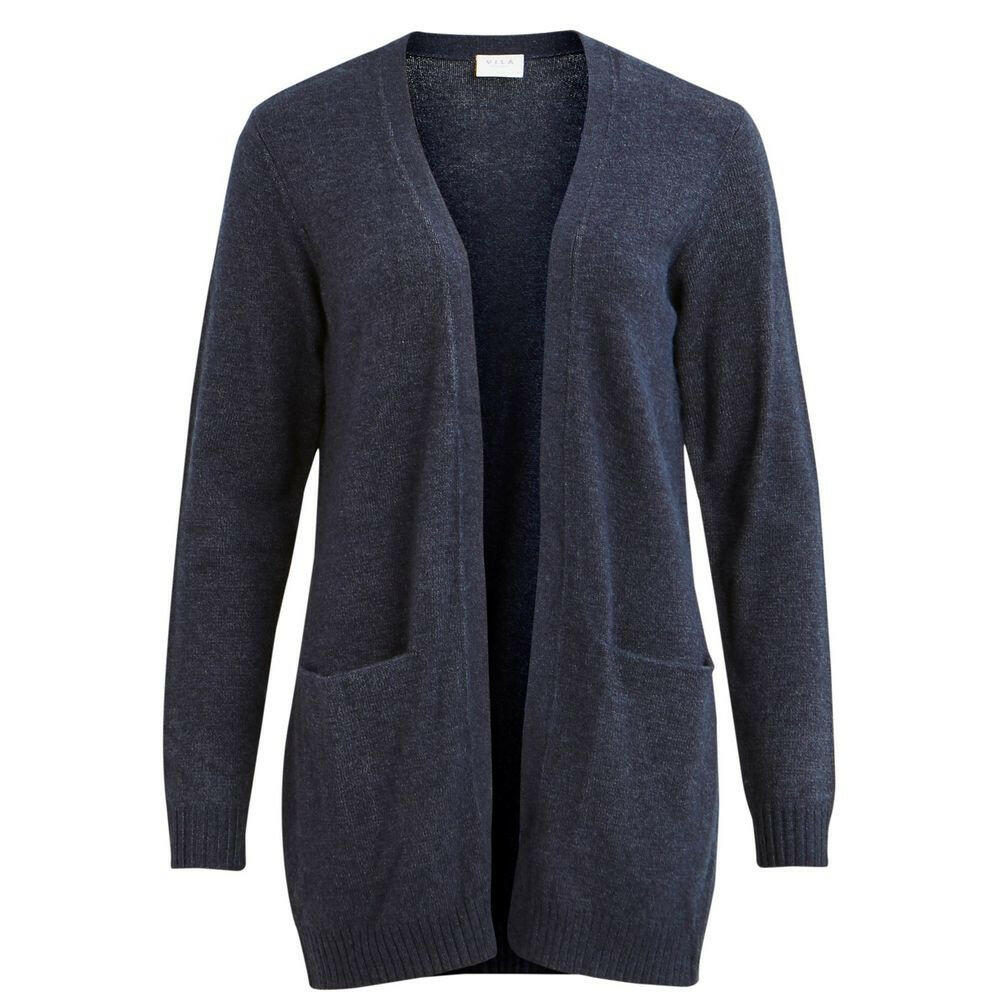 Vila Clothes Blue Viscose Cardigan Vila Clothes