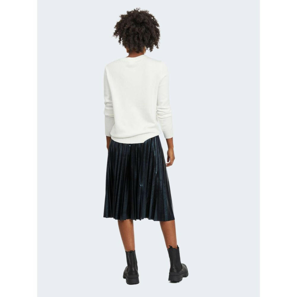Vila Clothes White Viscose Sweater Vila Clothes