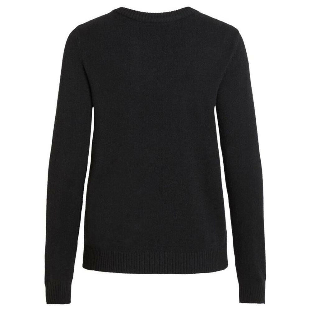 Vila Clothes Black Viscose Sweater Vila Clothes