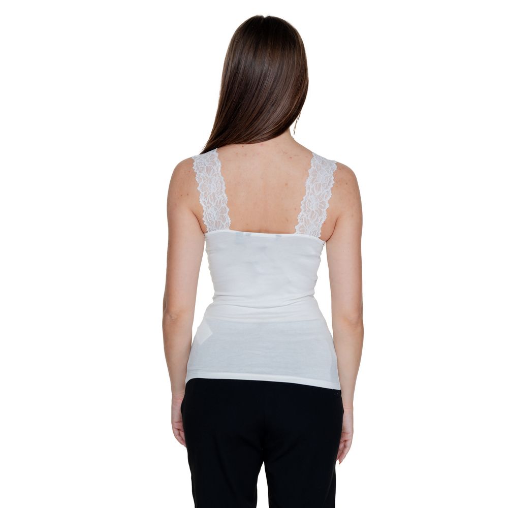 Vero Moda White Viscose Tank Top Vero Moda