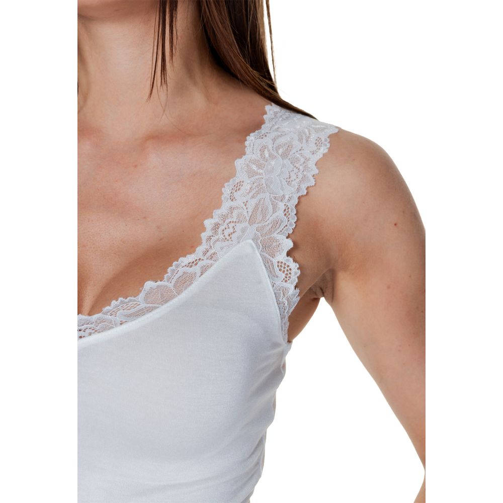 Vero Moda White Viscose Tank Top Vero Moda