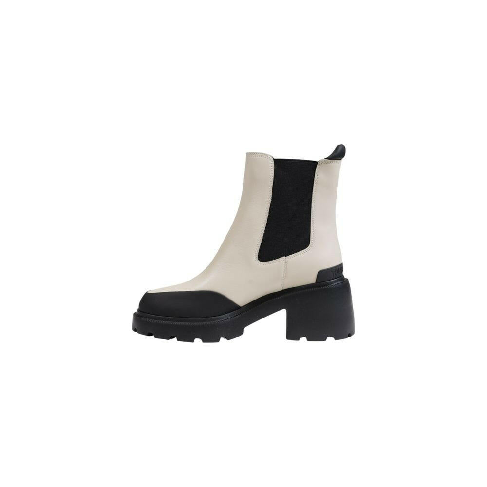 Tommy Hilfiger Jeans Beige Leather Ankle Tommy Hilfiger Jeans