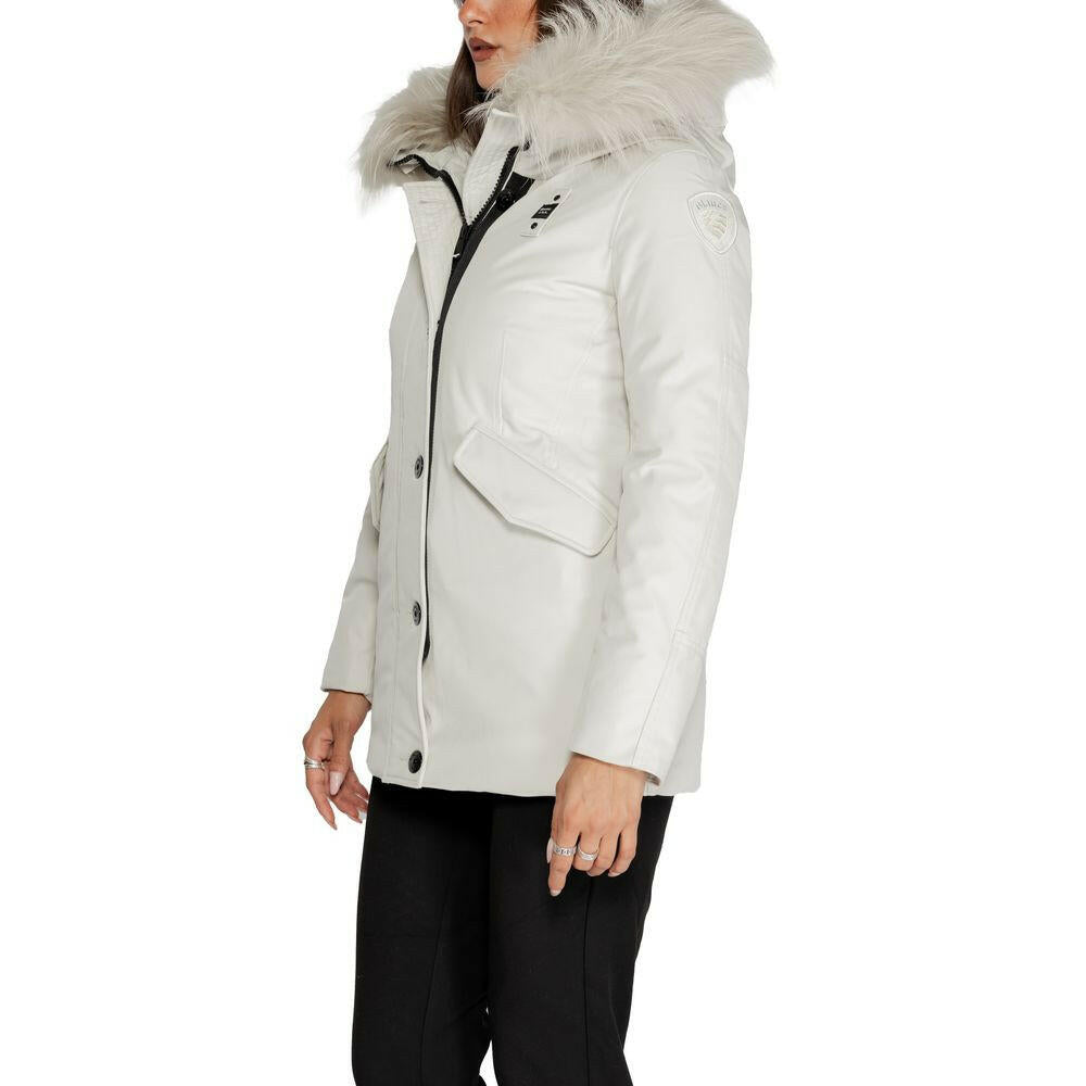 Blauer White Polyester Parka Blauer