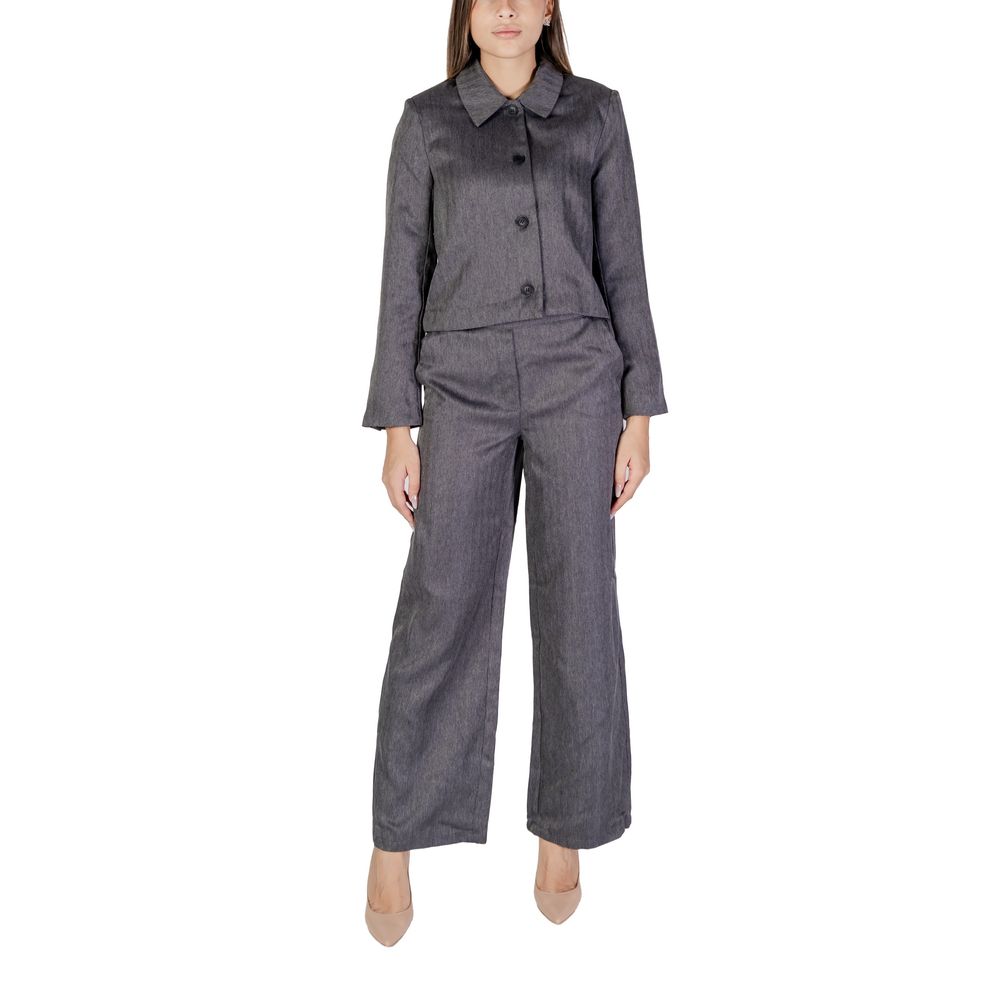 Jacqueline De Yong Gray Polyester Blazer Jacqueline De Yong