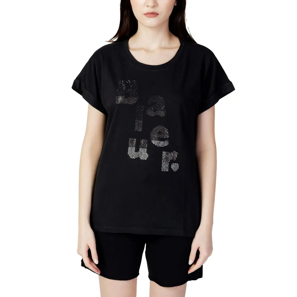 Blauer Black Cotton T-Shirt Blauer