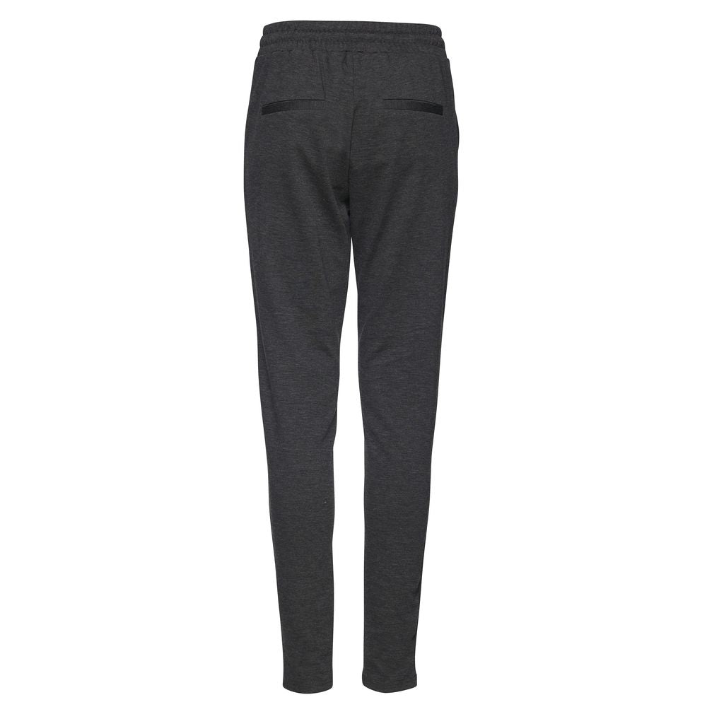 ICHI Gray Polyester Pant ICHI