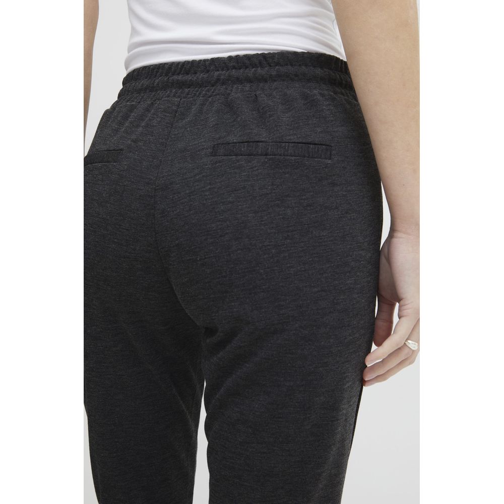 ICHI Gray Polyester Pant ICHI