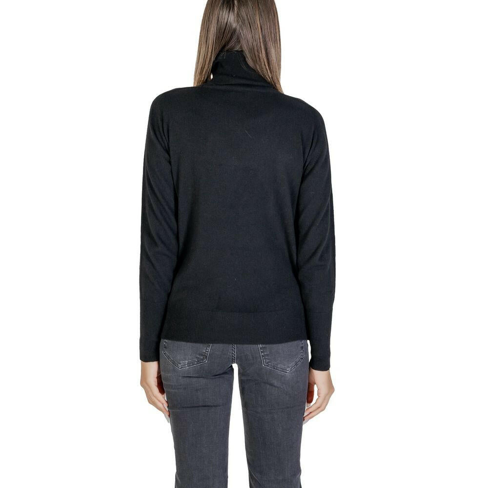 Alviero Martini Prima Classe Black Viscose Turtleneck Alviero Martini Prima Classe