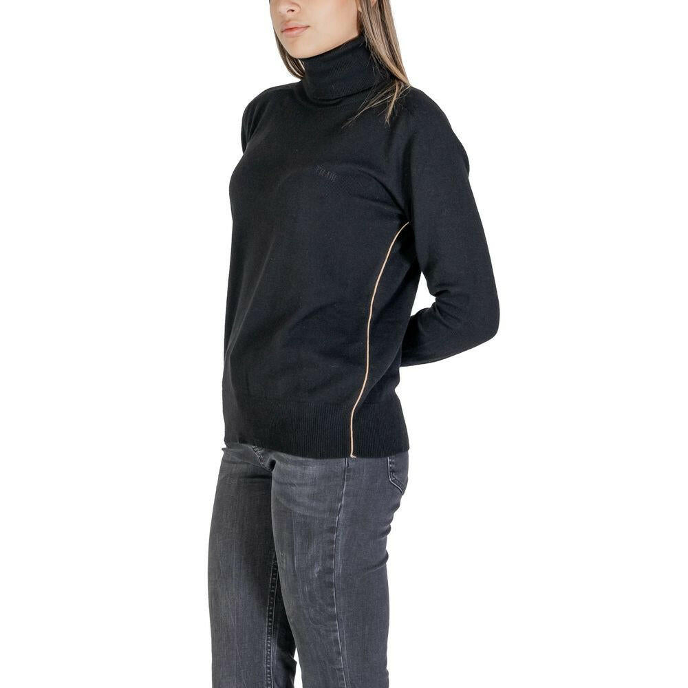 Alviero Martini Prima Classe Black Viscose Turtleneck Alviero Martini Prima Classe