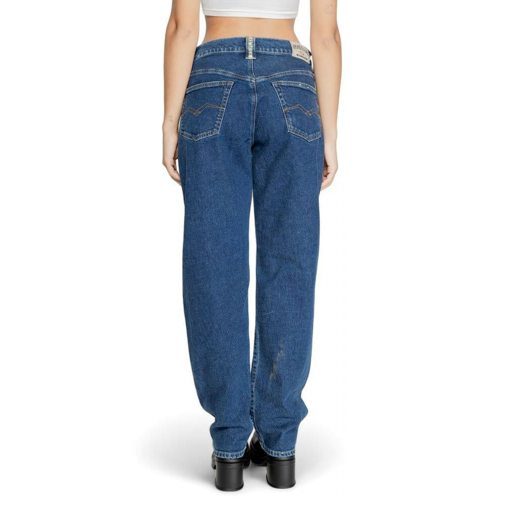 Replay Blue Cotton Mom Jean Replay