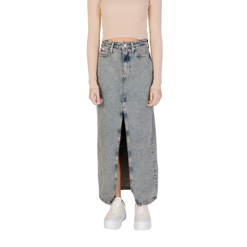 Calvin Klein Jeans Blue Cotton Skirt Calvin Klein Jeans