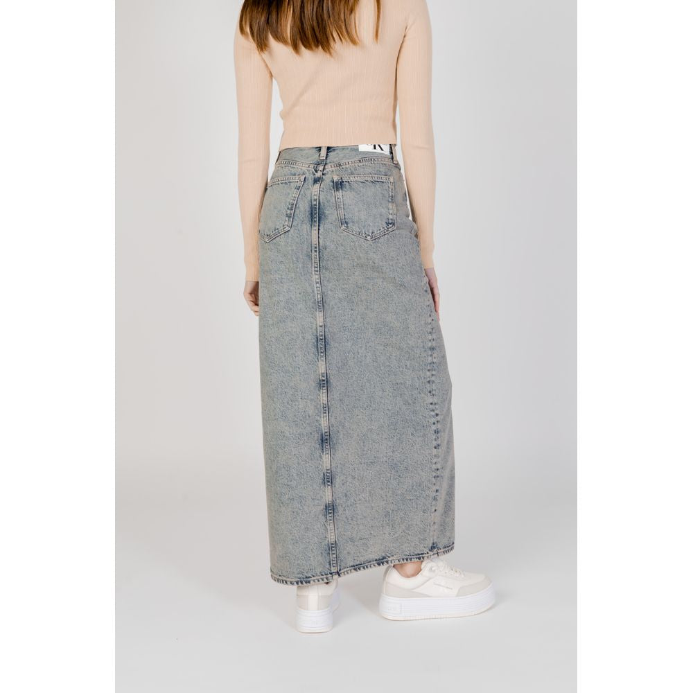 Calvin Klein Jeans Blue Cotton Skirt Calvin Klein Jeans