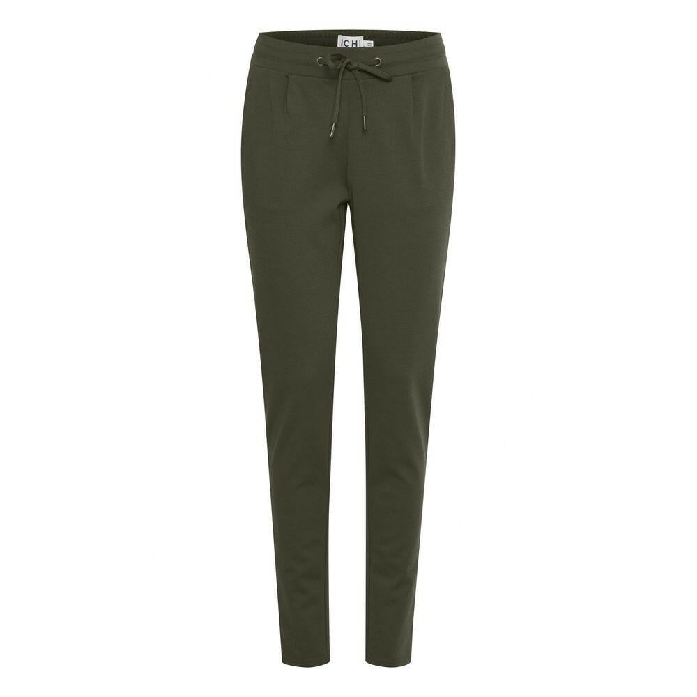 ICHI Green Polyester Pant ICHI