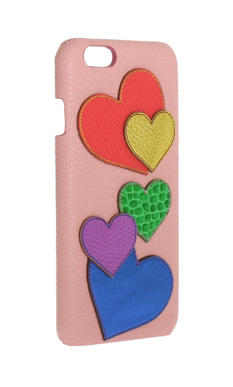 Dolce & Gabbana Pink Leather Heart Phone Cover.