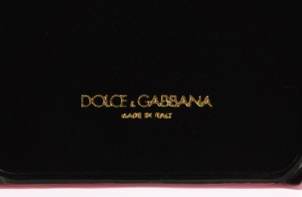 Dolce & Gabbana Pink Leather Heart Phone Cover.