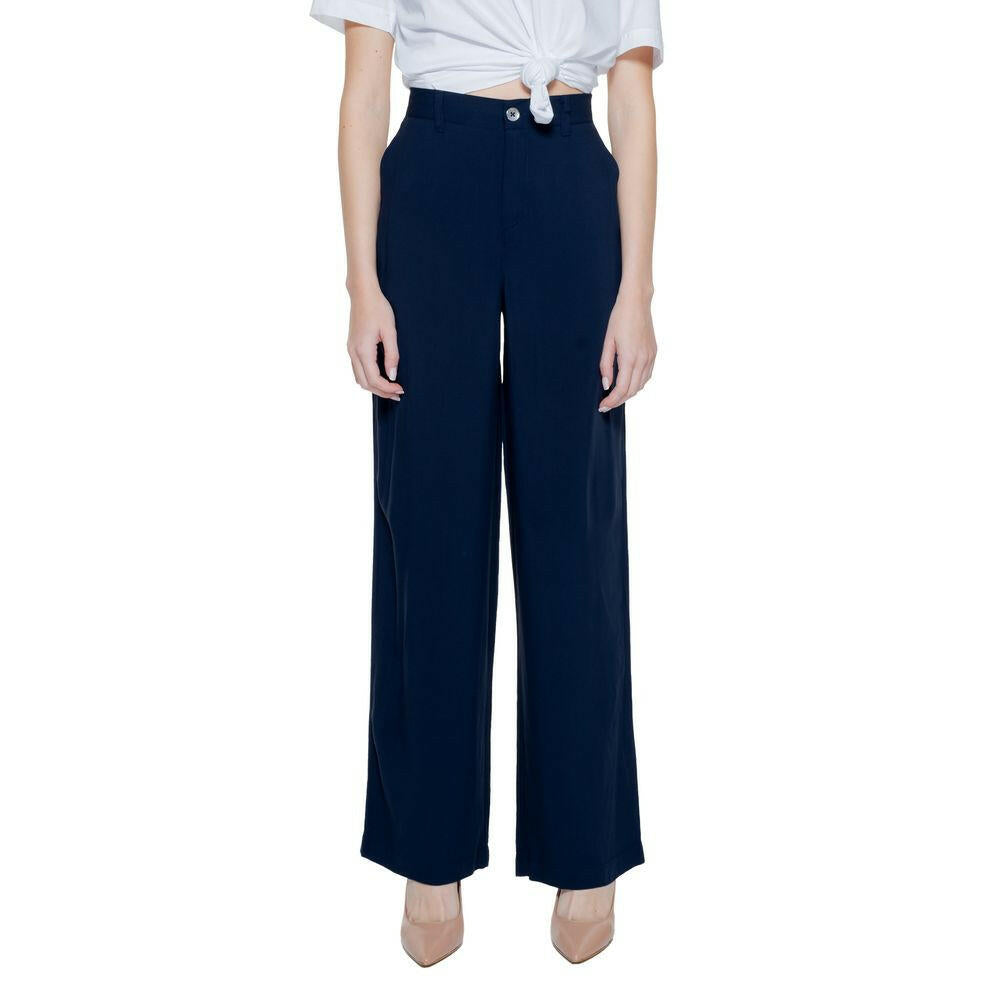 Street One Blue Viscose Pant Street One