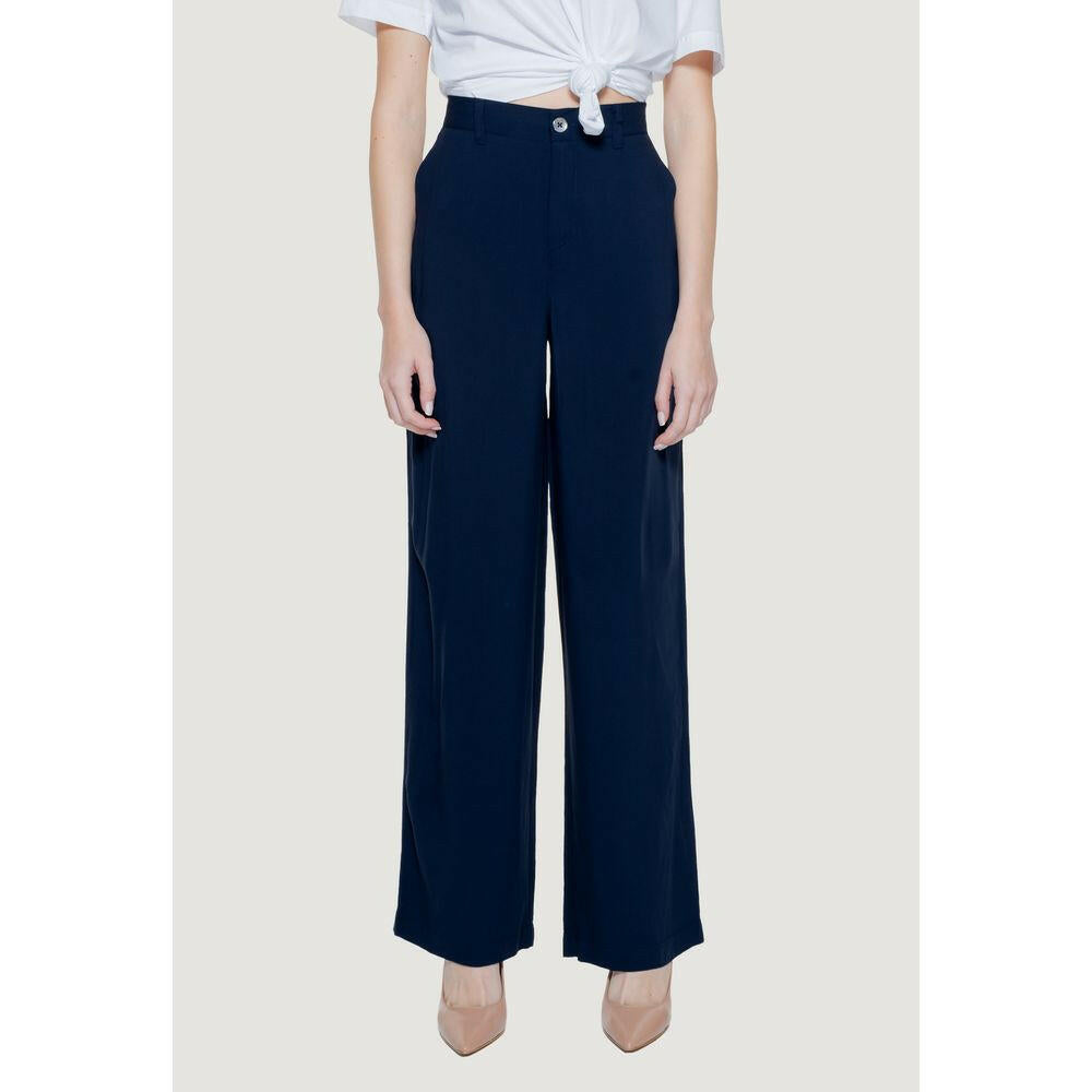 Street One Blue Viscose Pant Street One