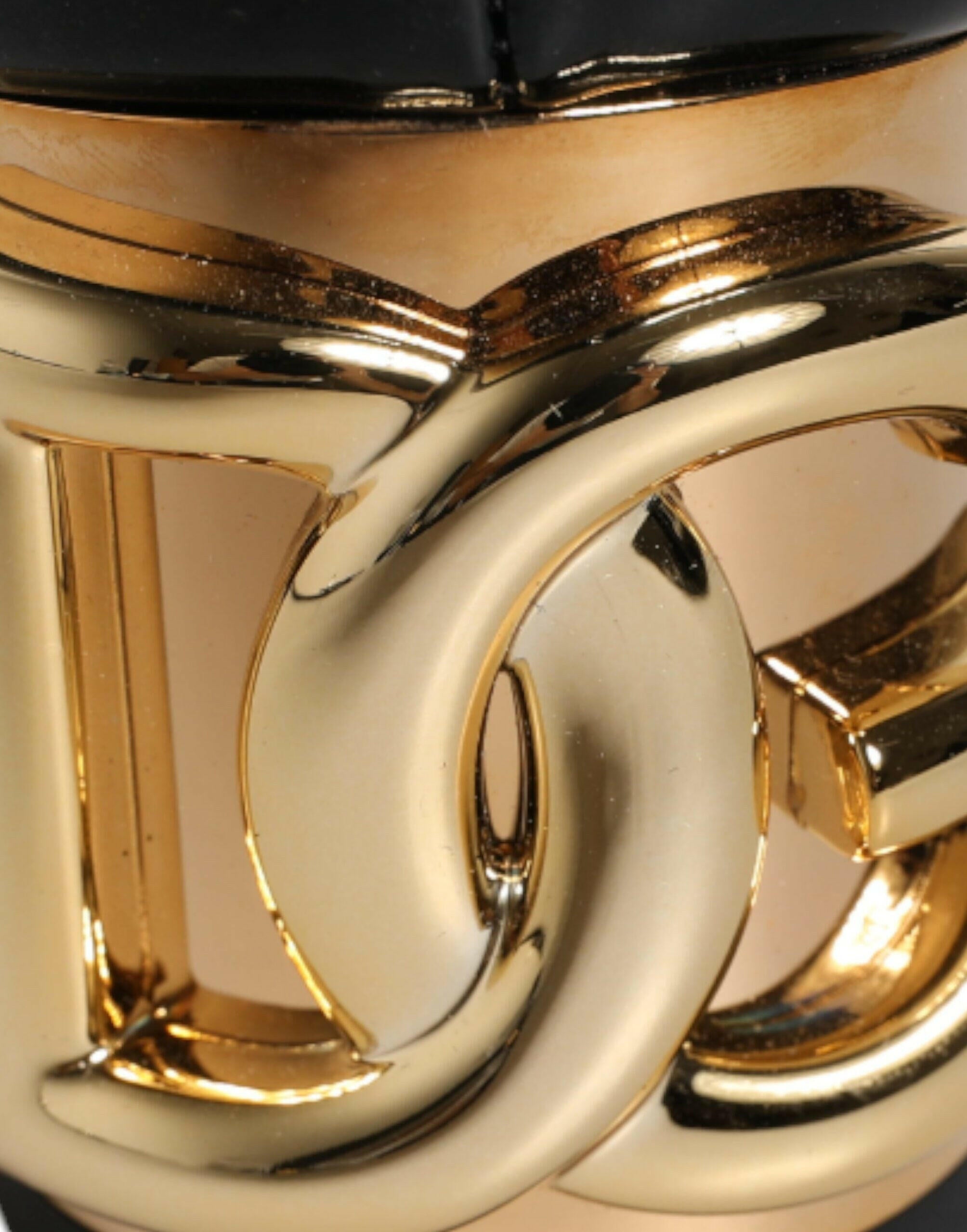 Dolce & Gabbana Black Patent Leather Vally High Boots Shoes Dolce & Gabbana