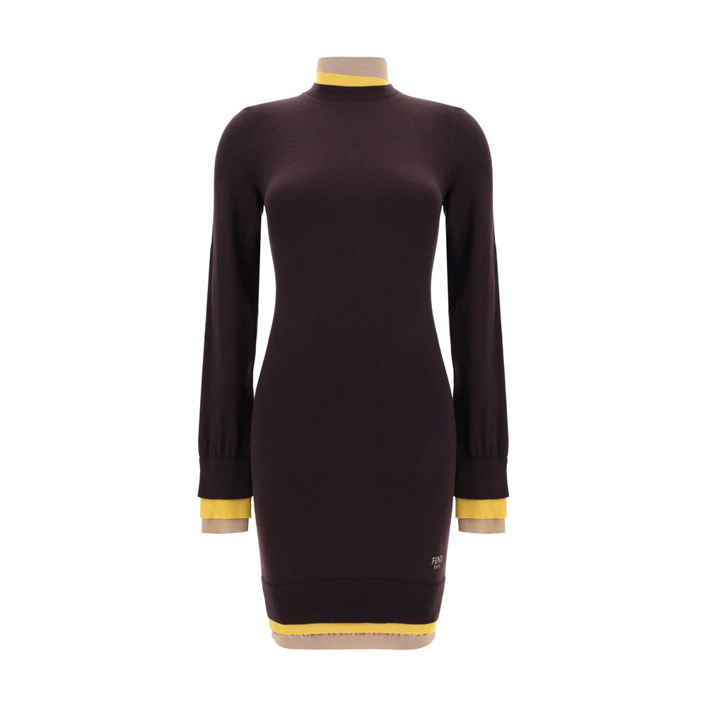 Fendi Turtleneck mini Dress Fendi