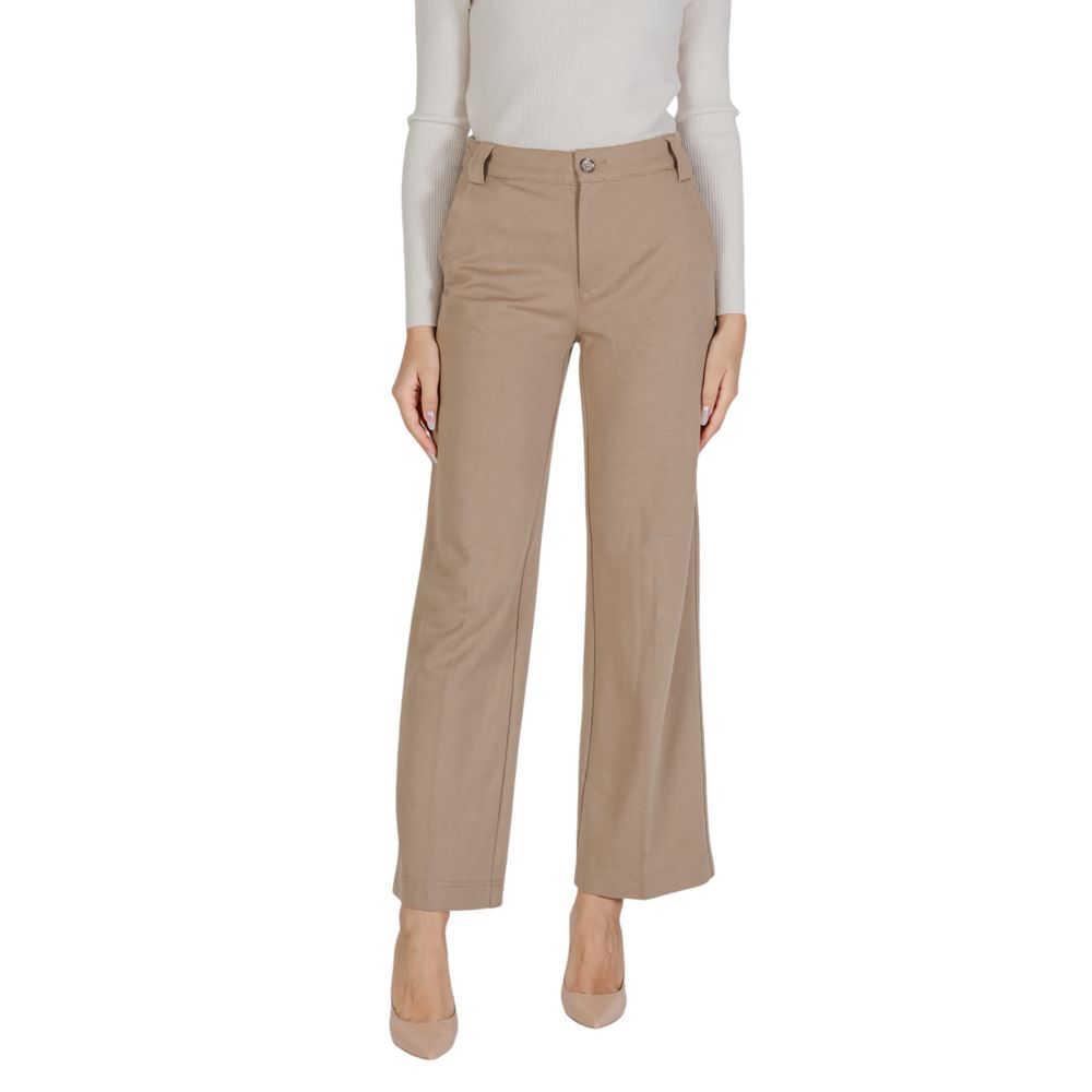 Pantalón de viscosa beige Street One