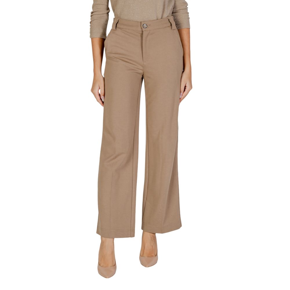 Pantalón de viscosa beige Street One