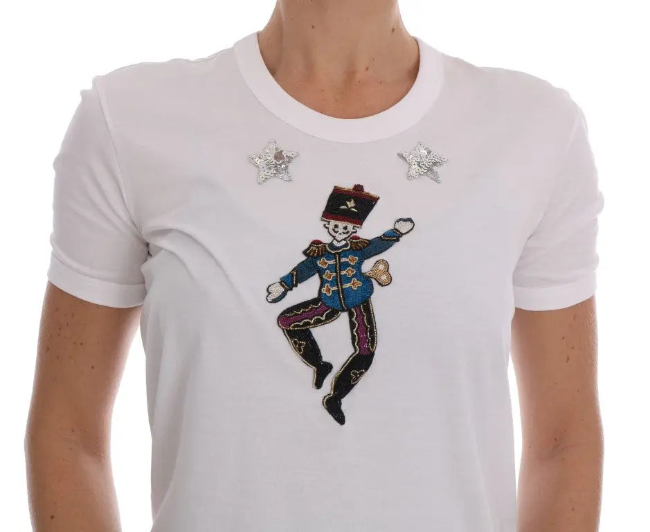 Dolce & Gabbana Sequined Fairy Tale Cotton T-Shirt Dolce & Gabbana