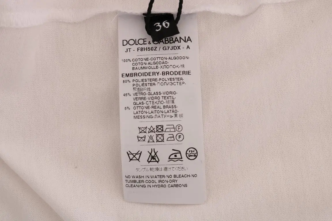 Dolce & Gabbana Sequined Fairy Tale Cotton T-Shirt Dolce & Gabbana