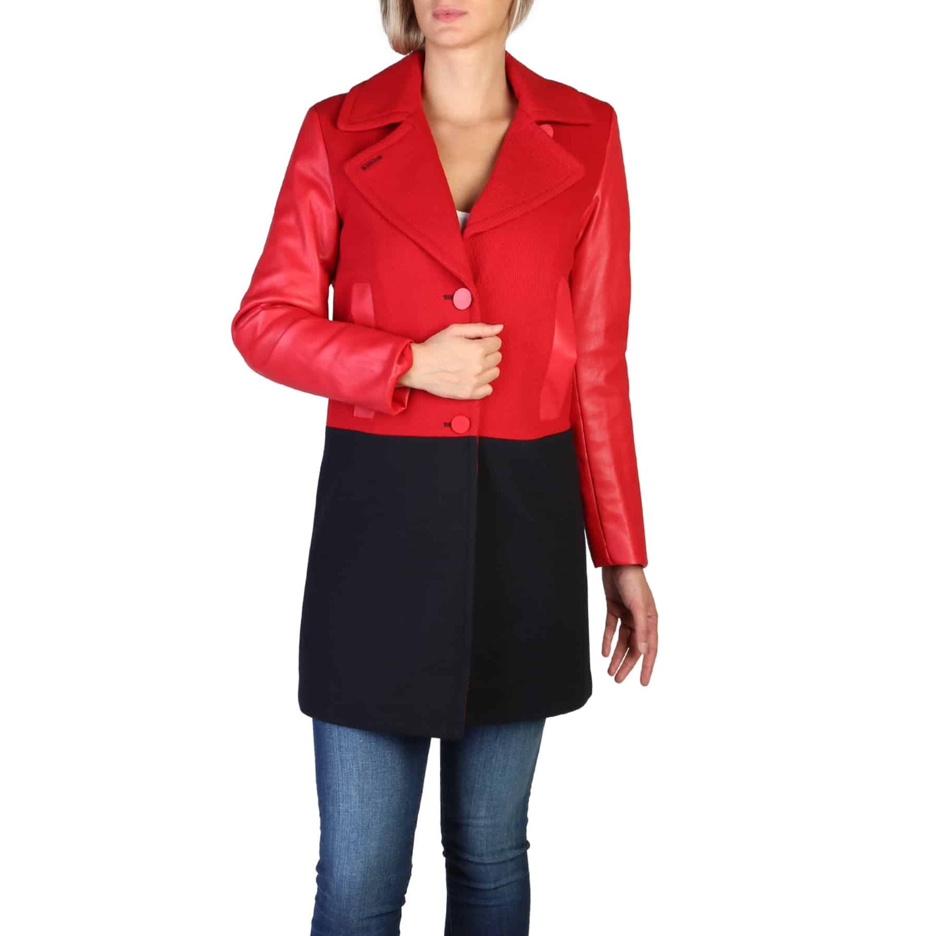 Chaqueta Red Elegance de mezcla de lana con bloques de color 