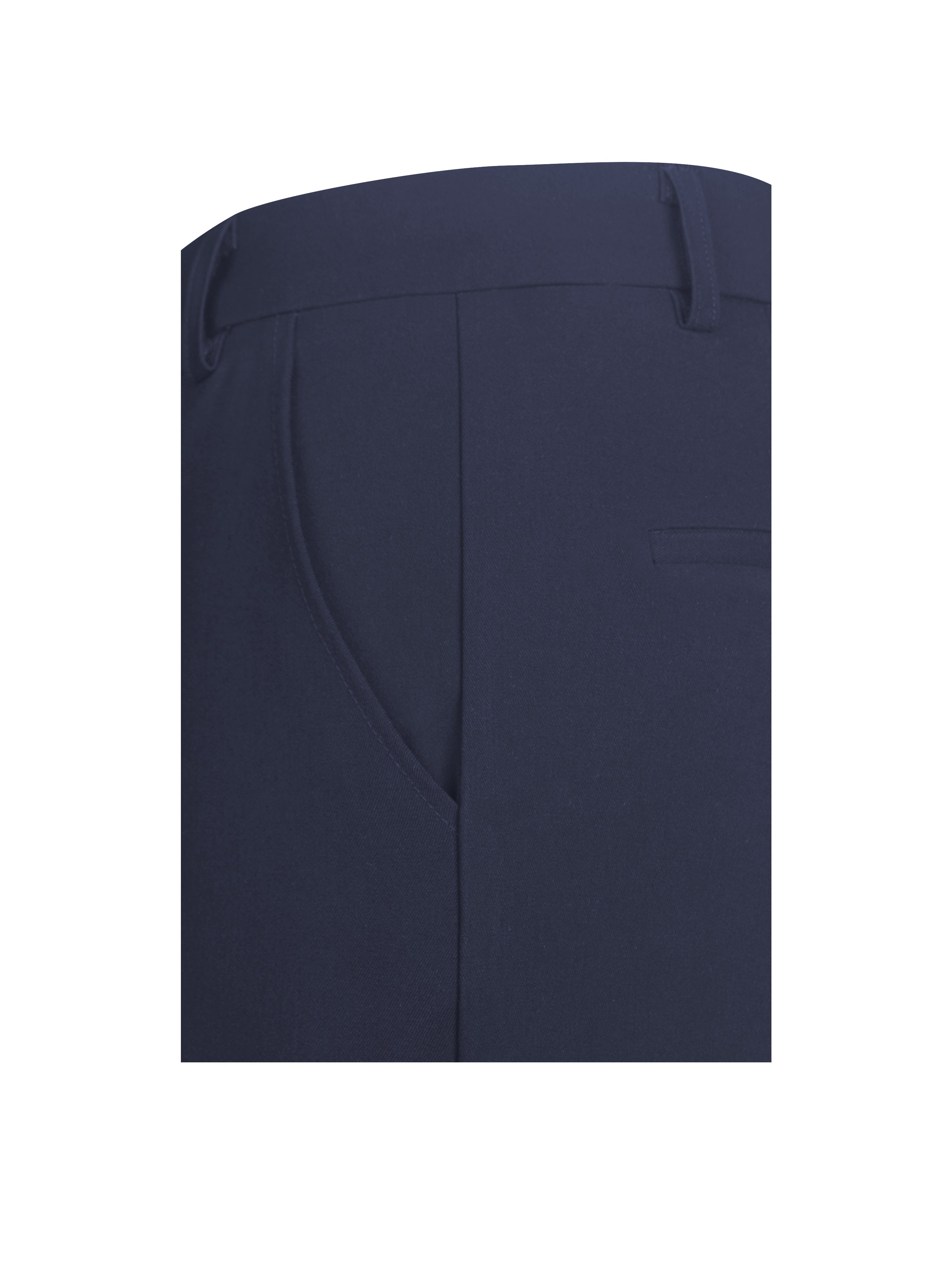 Yanin Navy Low-Rise Straight Leg Pants