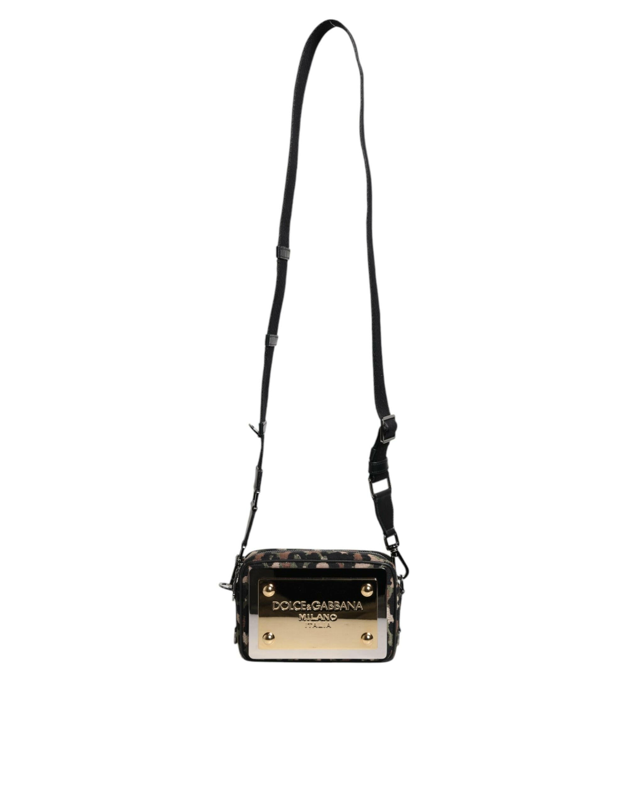 Dolce & Gabbana Multicolor Leopard Jacquard DG Logo Crossbody Bag Dolce & Gabbana