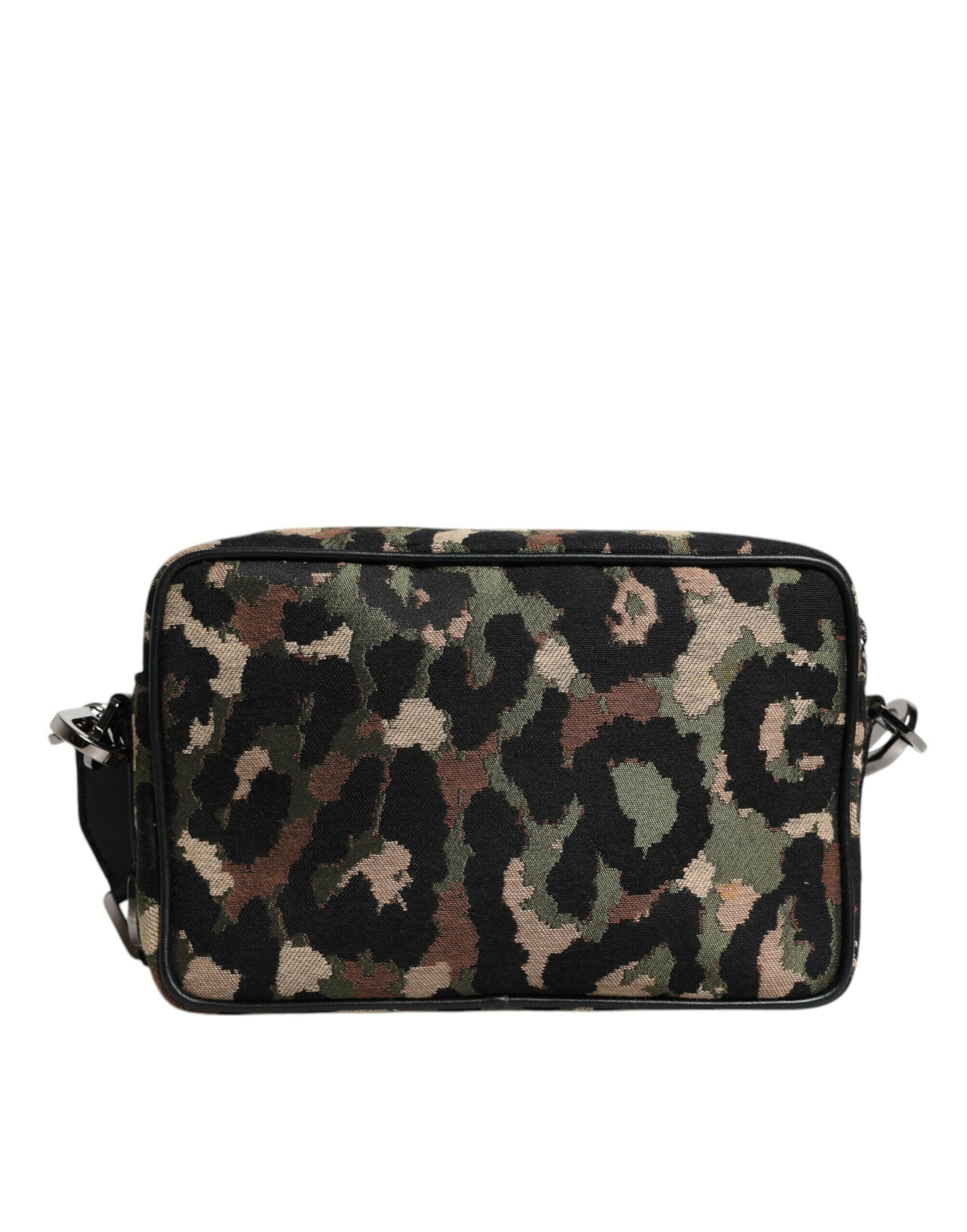 Dolce & Gabbana Multicolor Leopard Jacquard DG Logo Crossbody Bag Dolce & Gabbana