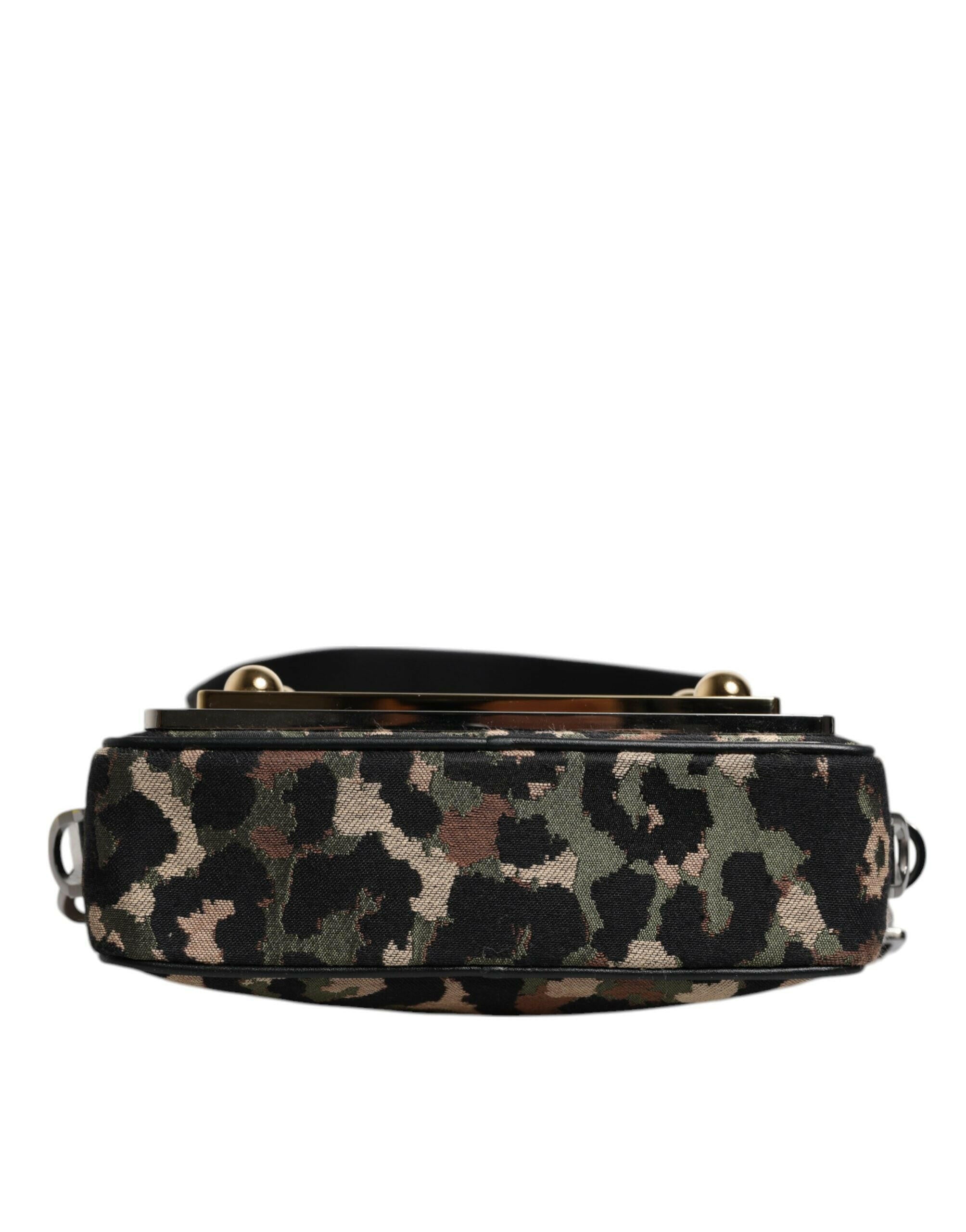 Dolce & Gabbana Multicolor Leopard Jacquard DG Logo Crossbody Bag Dolce & Gabbana