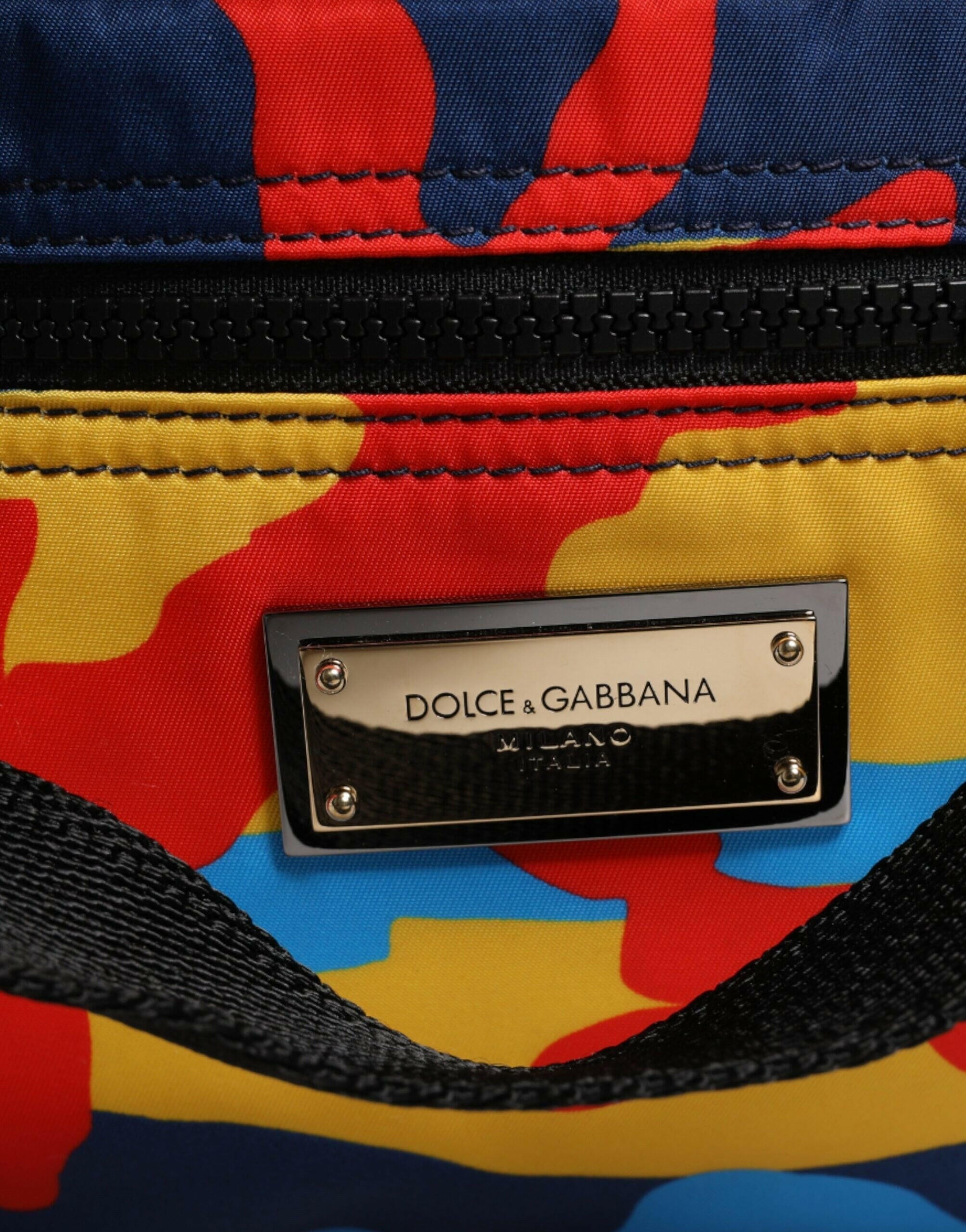 Dolce & Gabbana Multicolor Camouflage Nylon Shopping Tote Bag Dolce & Gabbana