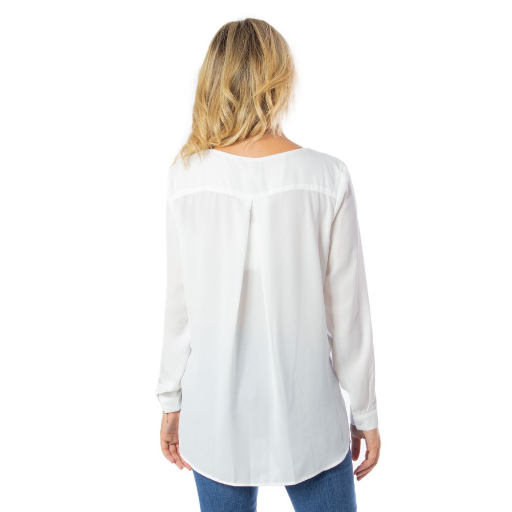 Vila Clothes Cream Polyester Shirt Vila Clothes