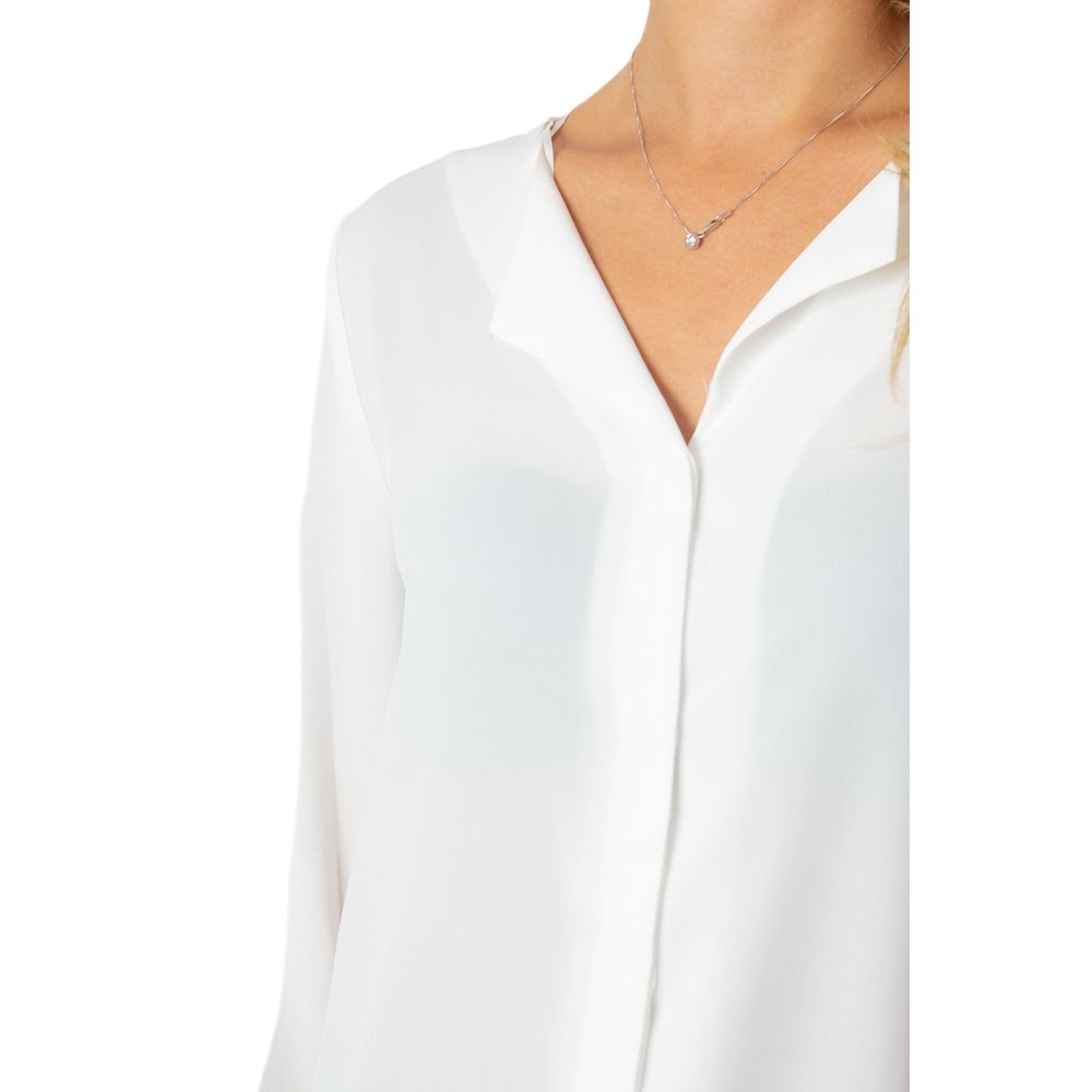 Vila Clothes Cream Polyester Shirt Vila Clothes