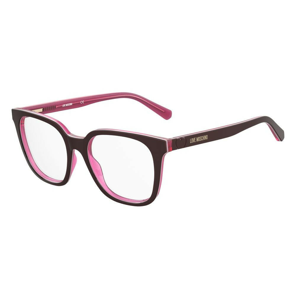 Love Moschino Burgundy Acetate Frames Love Moschino