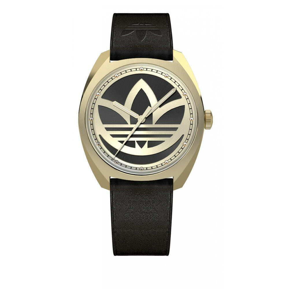 Adidas Black Leather Watch Adidas