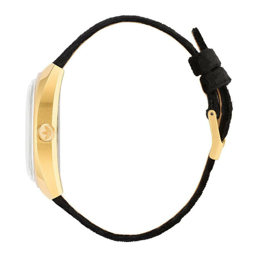 Adidas Black Leather Watch Adidas