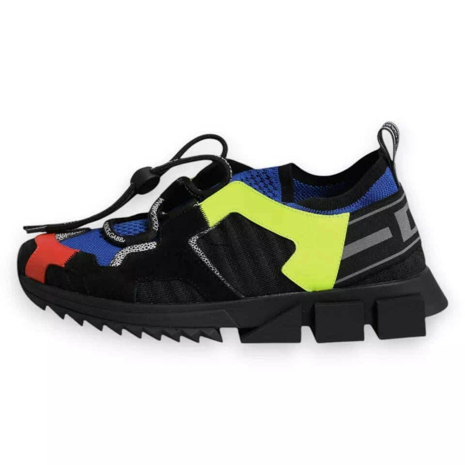 Dolce & Gabbana Multicolor Mesh Sorrento Trekking Sneakers Shoes Dolce & Gabbana