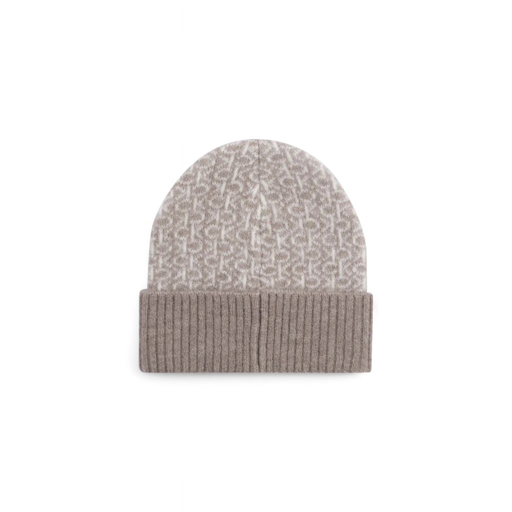 Calvin Klein Beige Alpaca Leather Caps Baseball Hat Calvin Klein