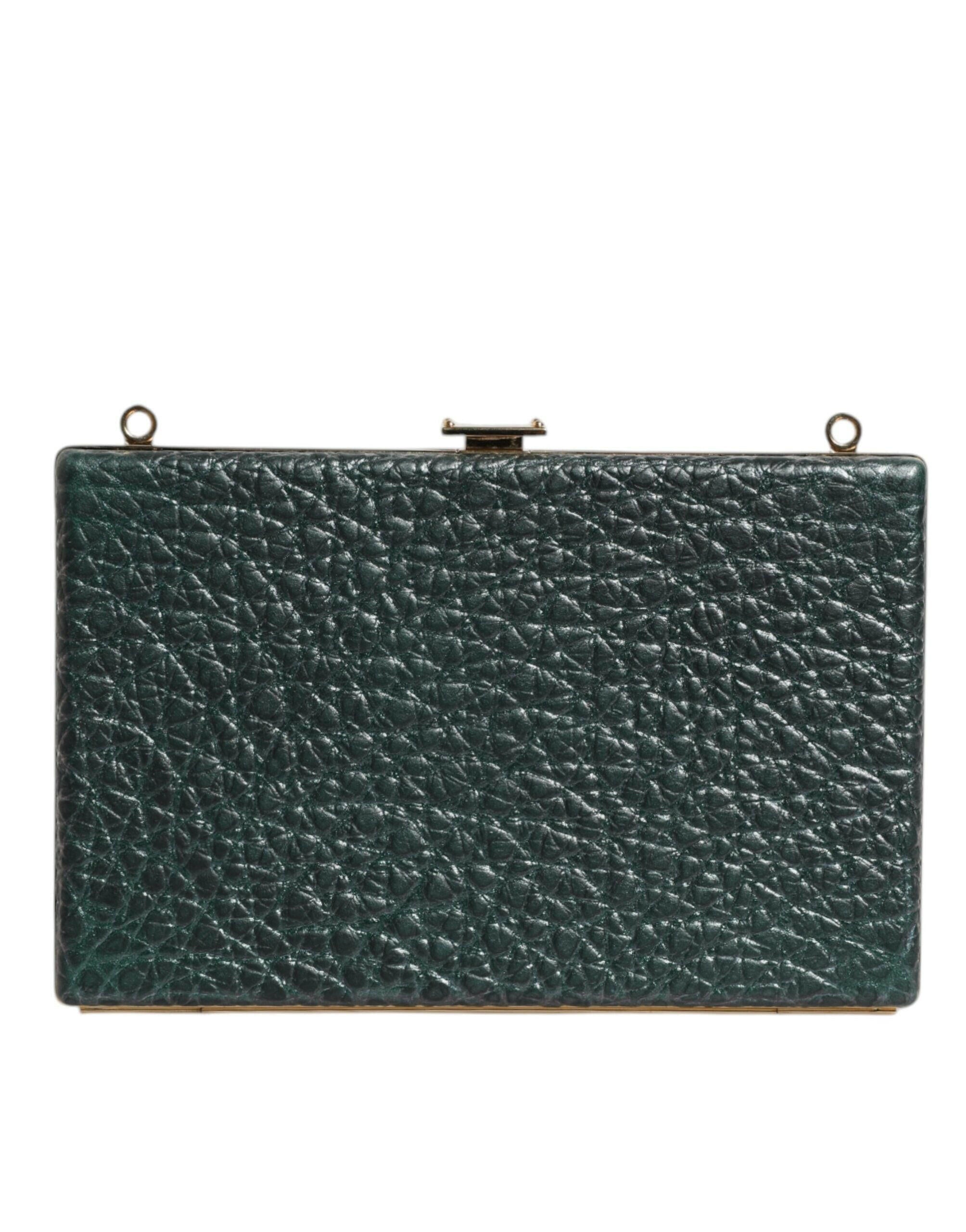 Dolce & Gabbana Black Leather Clutch Evening Crossbody Bag Dolce & Gabbana
